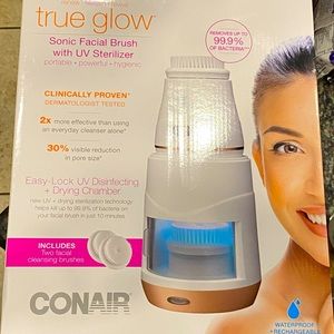 True Glow Sonic Facial Brush with UV Sterilizer